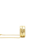CHANEL MINI ROUND VANITY WITH CHAIN CROC EMBOSSED LEATHER GOLD GHW