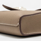 Hermes Sac A Depeches 21 Bag Togo Etoupe SHW