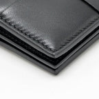 Bottega Veneta Cassette Wallet on Strap Intrecciato Leather Black GHW