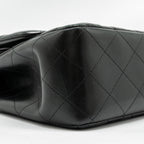 CHANEL JUMBO CLASSIC DOUBLE FLAP BAG LAMBSKIN BLACK GHW