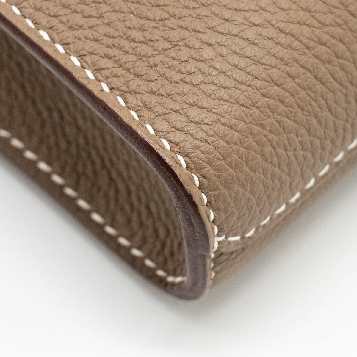 Hermes Sac A Depeches 21 Bag Togo Etoupe SHW