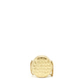 CHANEL MINI ROUND VANITY WITH CHAIN CROC EMBOSSED LEATHER GOLD GHW