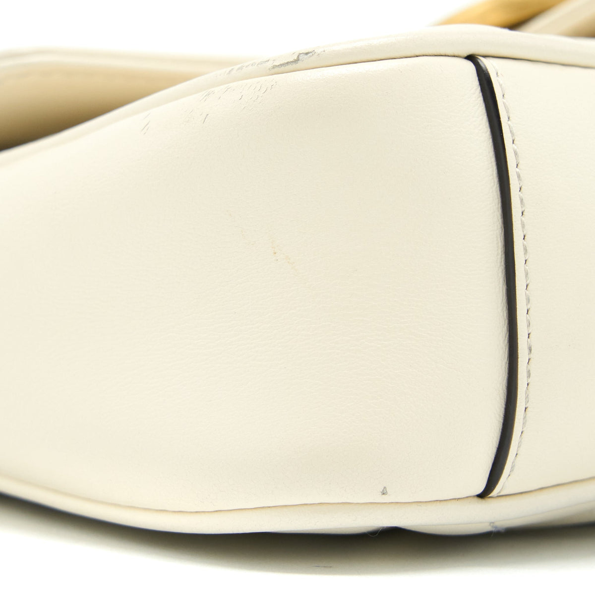 GUCCI MINI MARMONT CALFSKIN WHITE GHW