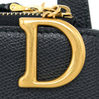 DIOR SADDLE TRIO CROSSBODY POUCH CALFSKIN BLACK GHW