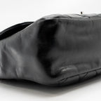 Chanel Quilted Small CC Delivery Flap Bag Glazed Calfskin Black SHW