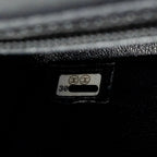 CHANEL COCO CHARMS MINI RECTANGULAR FLAP BAG LAMBSKIN BLACK LGHW