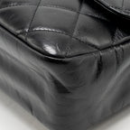 Chanel Quilted Small CC Delivery Flap Bag Glazed Calfskin Black SHW