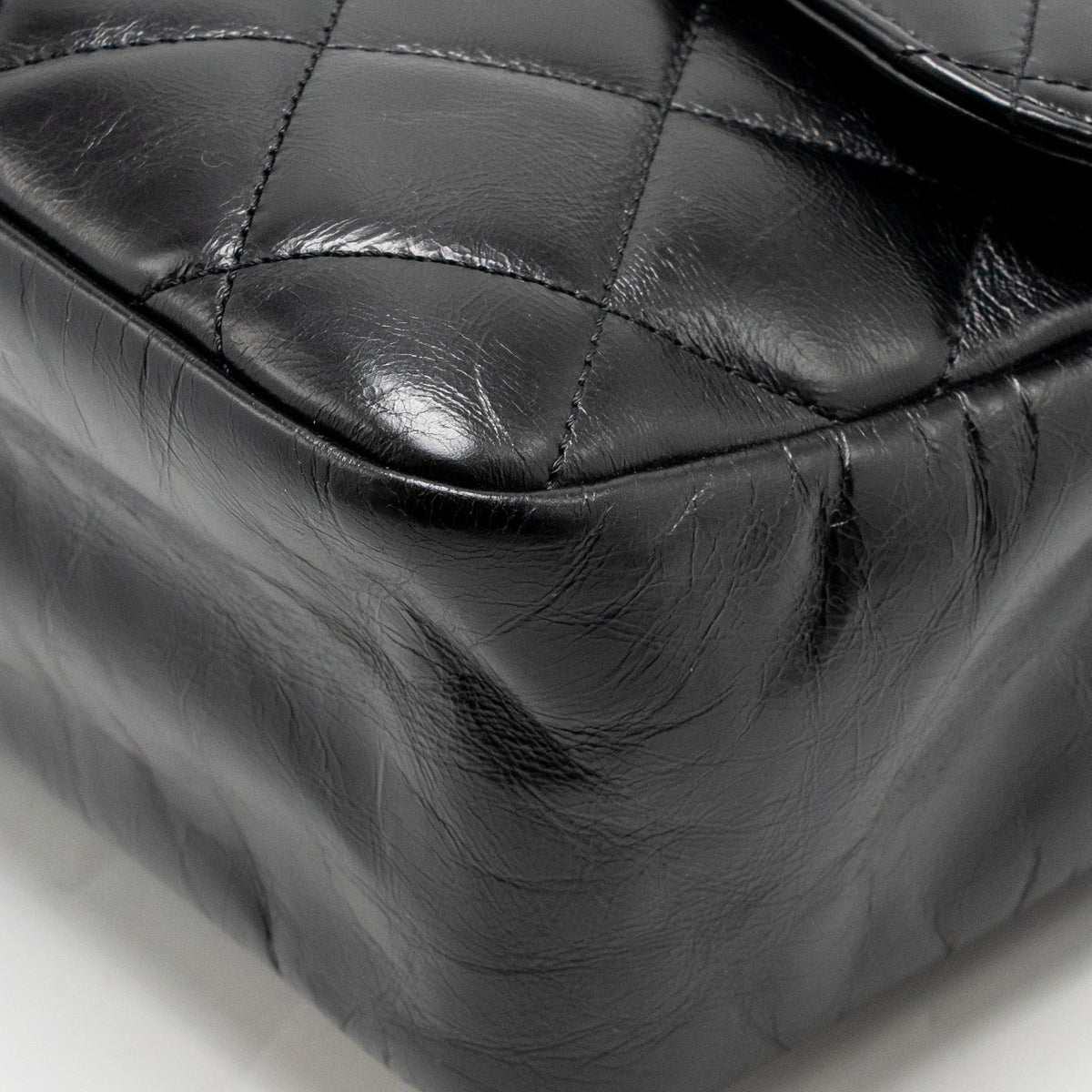 Chanel Quilted Small CC Delivery Flap Bag Glazed Calfskin Black SHW