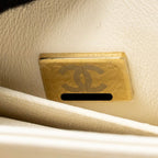 CHANEL TOP HANDLE TRENDY CC FLAP BAG LAMBSKIN WHITE RGHW (MICROCHIP)