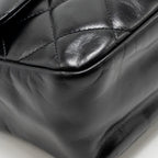 Chanel Quilted Small CC Delivery Flap Bag Glazed Calfskin Black SHW