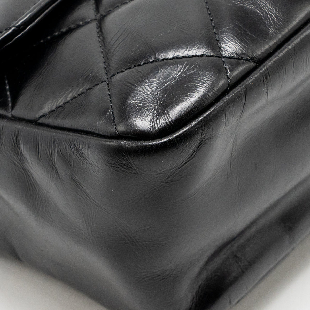 Chanel Quilted Small CC Delivery Flap Bag Glazed Calfskin Black SHW