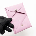 HERMES CALVI CARD HOLDER CHÈVRE MYSORE MAUVE SYLVESTRE SHW