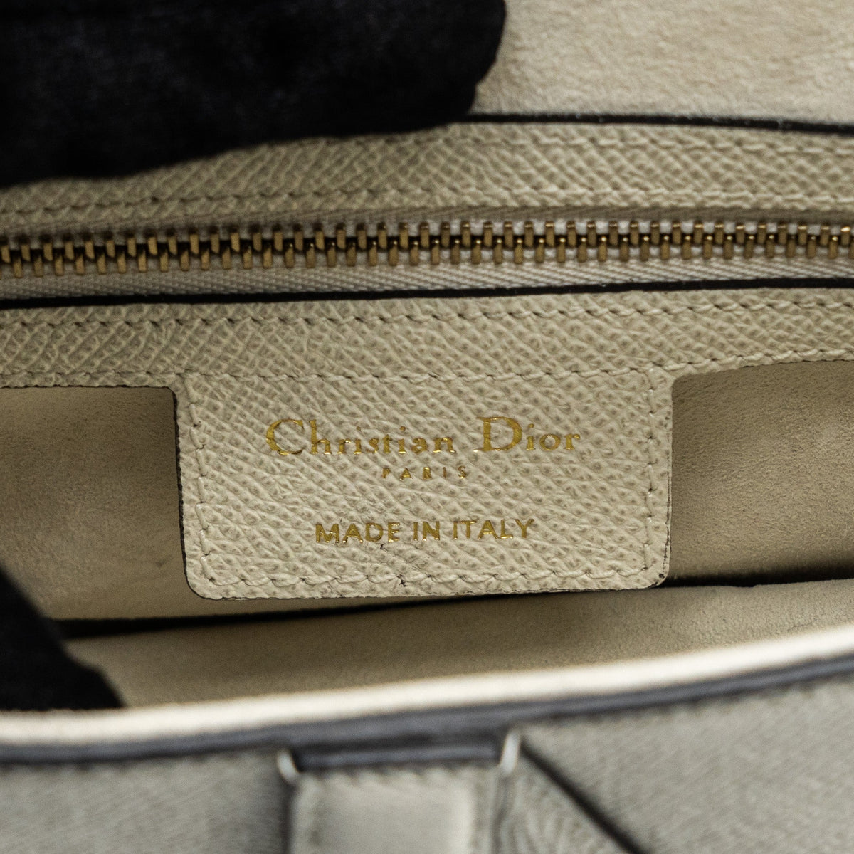 DIOR MEDIUM SADDLE BAG WITH STRAP GRAINED CALFSKIN WHITE GHW