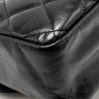 Chanel Quilted Small CC Delivery Flap Bag Glazed Calfskin Black SHW