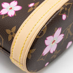 LOUIS VUITTON HARUKI MURAKAMI NANO BUCKET MONOGRAM CANVAS SAKURA BROWN GHW