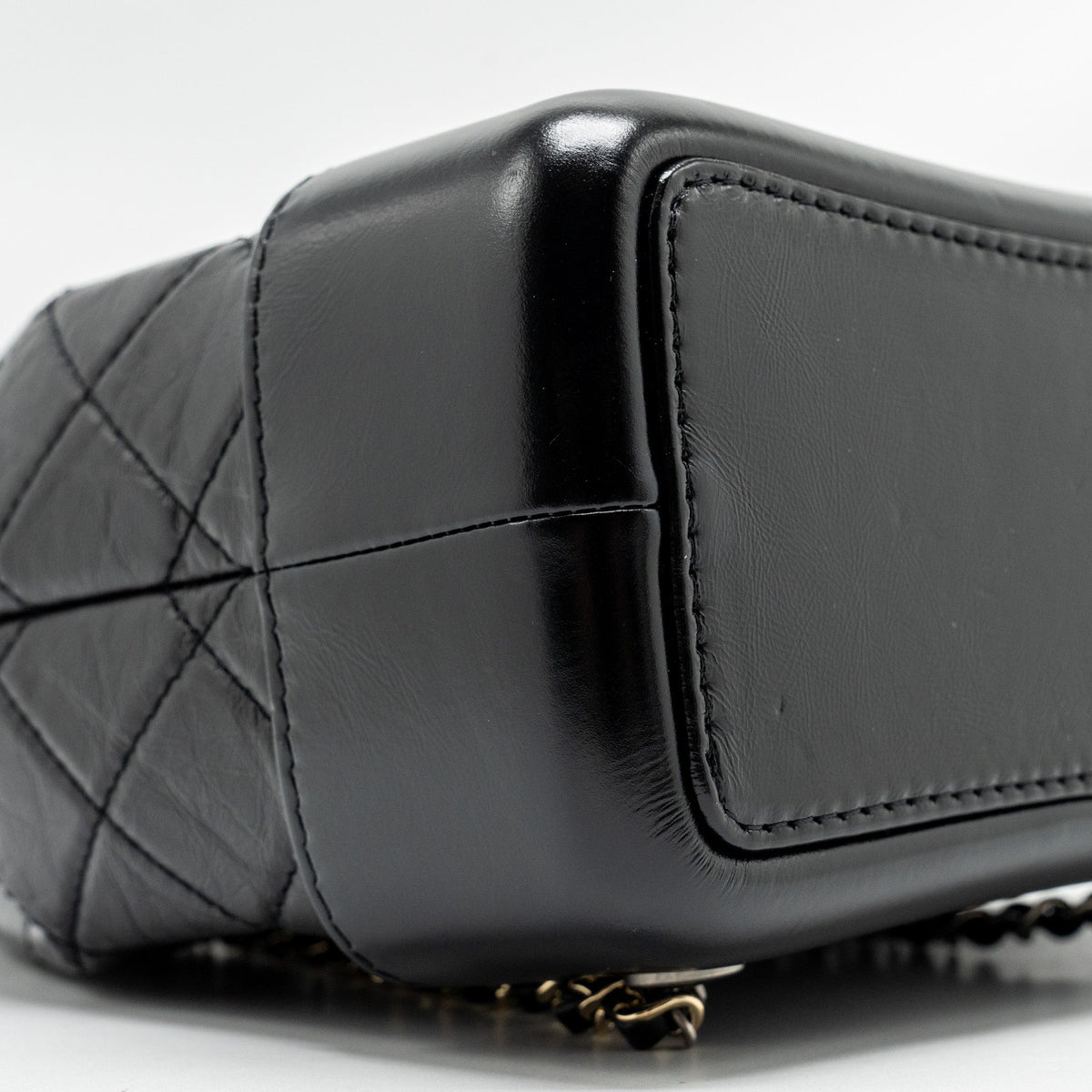 CHANEL SMALL GABRIELLE BACKPACK AGED CALFSKIN BLACK MULTICOLOUR COLOUR HARDWARE (MICROCHIP)