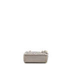 DIOR MINI LADY DIOR CANNAGE SATIN WITH STRASS GREY SHW