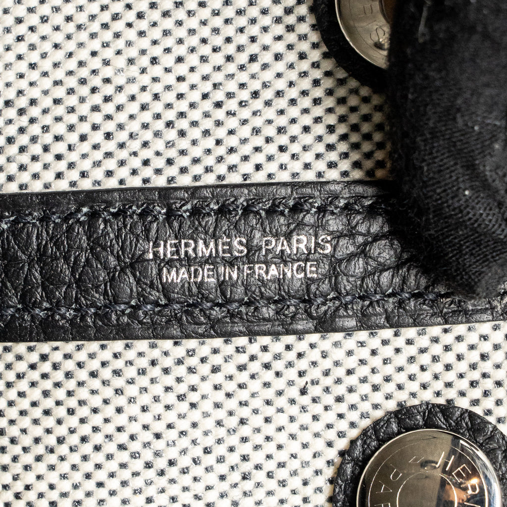 Hermes Neo Garden Party 23 Canvas/Negonda Ecru-Noir/Noir SHW