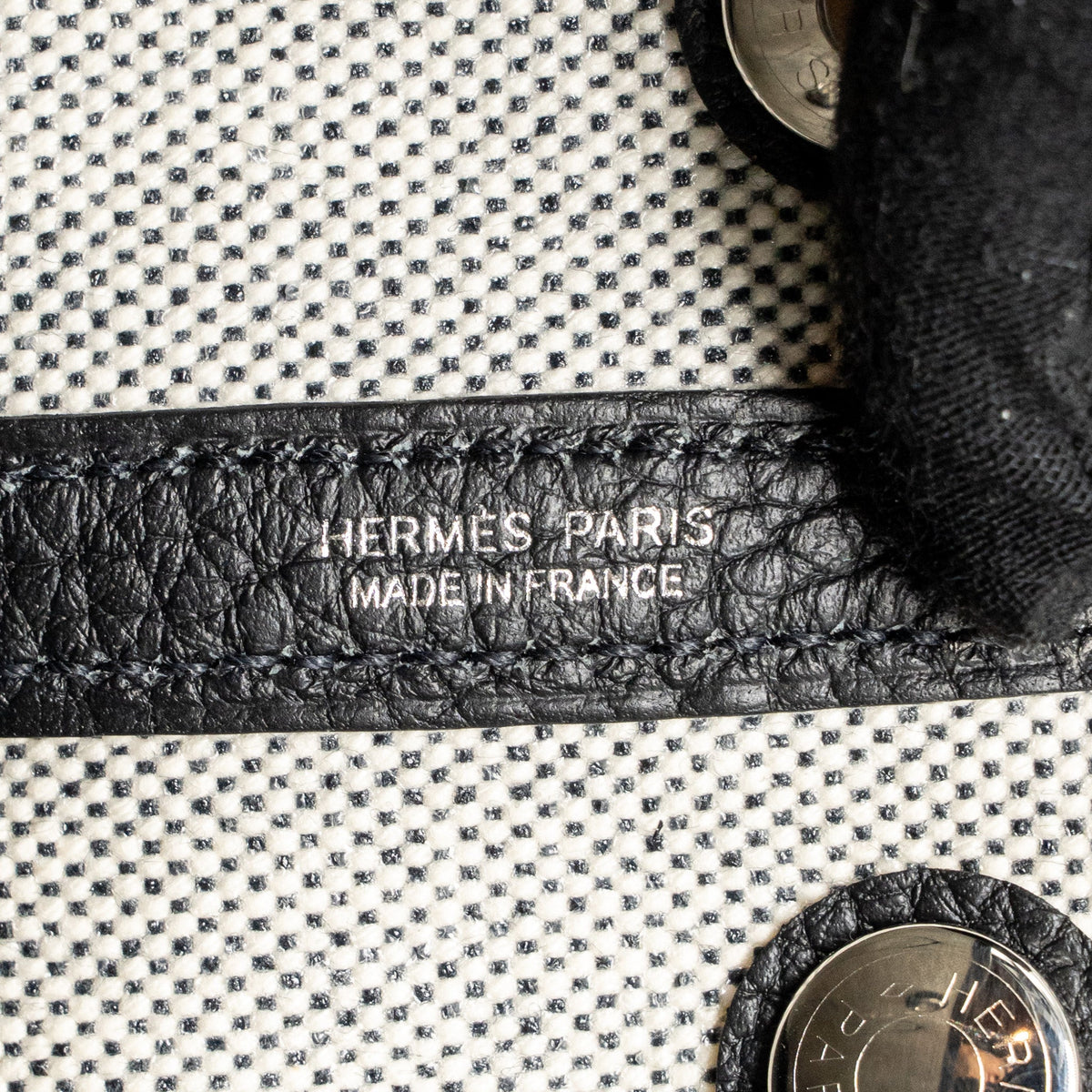 Hermes Neo Garden Party 23 Canvas/Negonda Ecru-Noir/Noir SHW