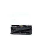 CHANEL 22K LARGE BACKPACK PATENT BLACK BRUSHED GHW (MICROCHIP)