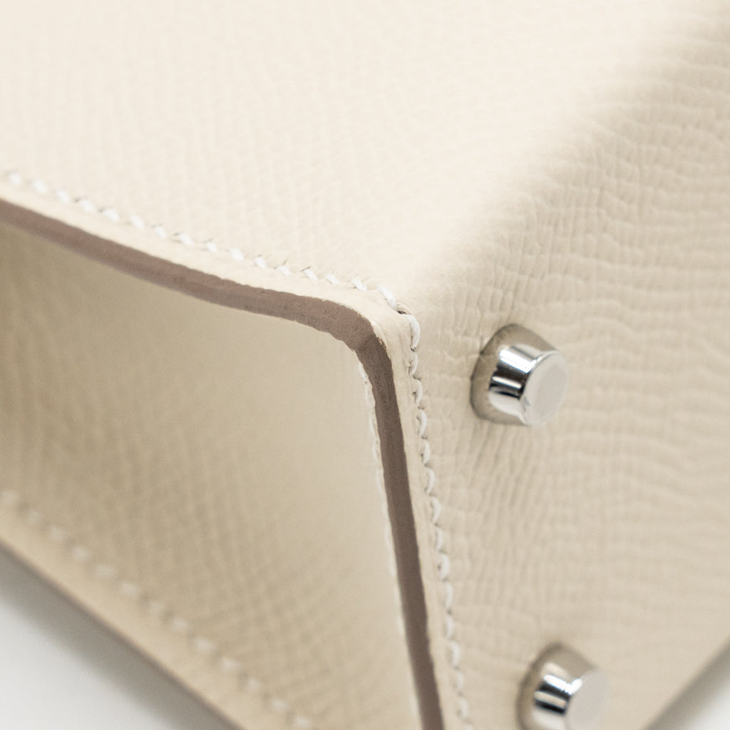 Hermes Mini Kelly II Epsom Craie/Gold SHW