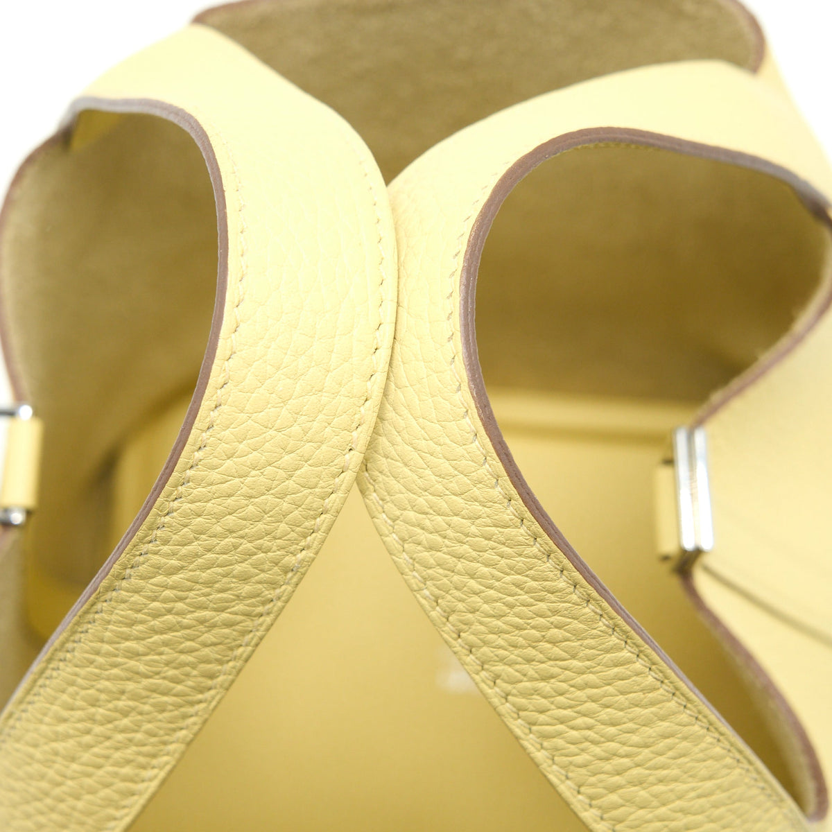 HERMES PICOTIN 18 LOCK BAG CLEMENCE 1Z JAUNE POUSSIN SHW