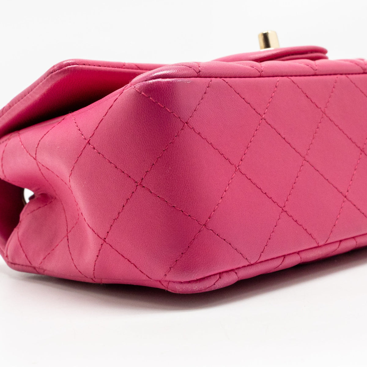 Chanel Mini Rectangular flap bag lambskin pink GHW