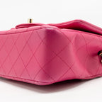 Chanel Mini Rectangular flap bag lambskin pink GHW