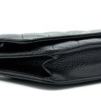 CHANEL CLASSIC WALLET ON CHAIN CAVIAR BLACK GHW