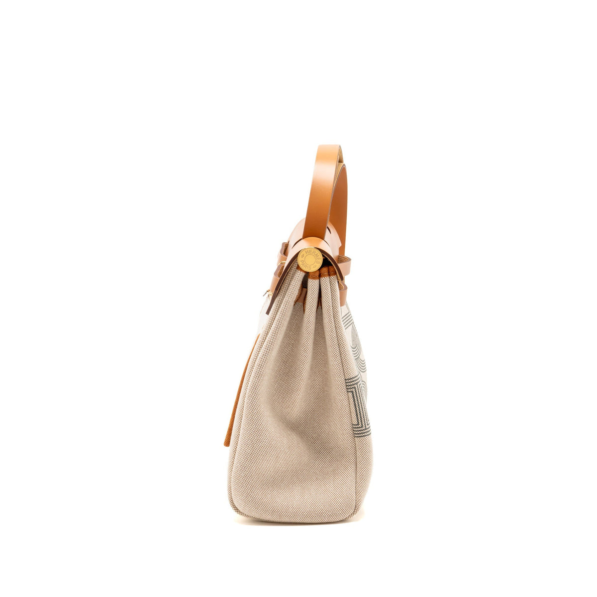 HERMES Circuit 24 HERBAG 31 ZIP BAG CHAINE D’ANCRE CANVAS / LEATHER BEIGE GHW