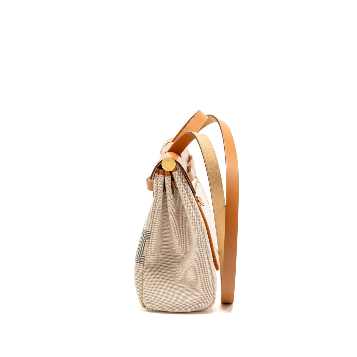 HERMES Circuit 24 HERBAG 31 ZIP BAG CHAINE D’ANCRE CANVAS / LEATHER BEIGE GHW
