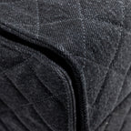 CHANEL 25 MEDIUM HANDBAG WASHED DENIM BLACK GHW (MICROCHIP)