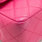 Chanel Mini Rectangular flap bag lambskin pink GHW
