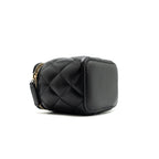 CHANEL PEARL CRUSH MINI VANITY WITH CHAIN LAMBSKIN BLACK GHW
