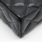 CHANEL 25P CC TOP HANDLE VANITY BAG CAVIAR BLACK LGHW (MICROCHIP)