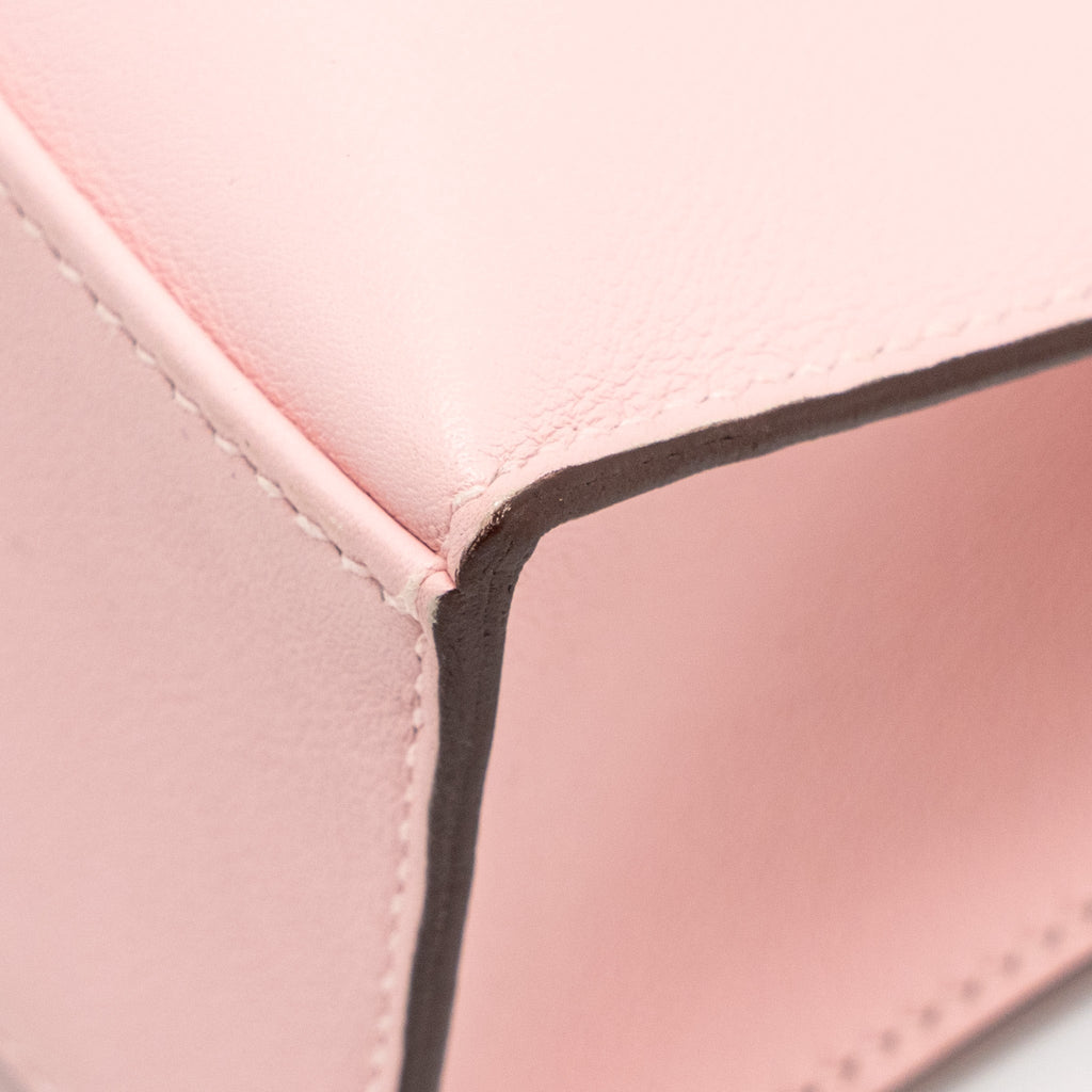 Hermes kelly Pochette swift 3Q Rose Sakura SHW