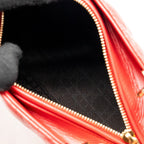 DIOR MEDIUM LADY DIOR LAMBSKIN RED LGHW