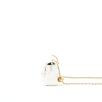 CHANEL MINI RECTANGULAR PEARL CRUSH WHITE GHW