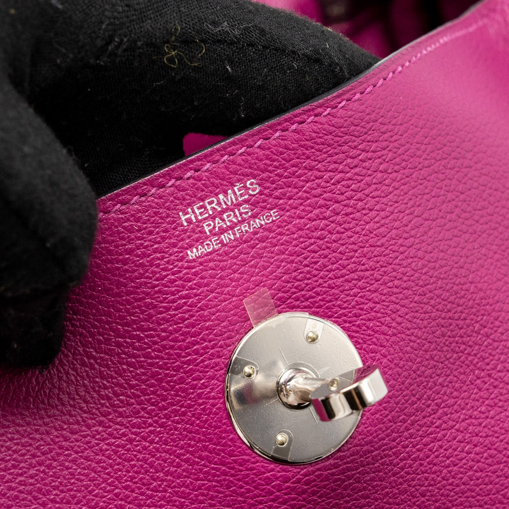 Hermes Lindy 30 Evercolor L3 Rose Pourpre SHW