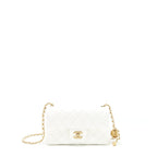 CHANEL MINI RECTANGULAR PEARL CRUSH WHITE GHW