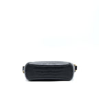 CHANEL LARGE GABRIELLE HOBO BAG CROC EMBOSSED CALFSKIN WITH LOGO STRAP BLACK MULTICOLOURED HARDWARE