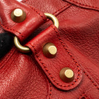 BALENCIAGA CITY BAG LEATHER RED LGHW