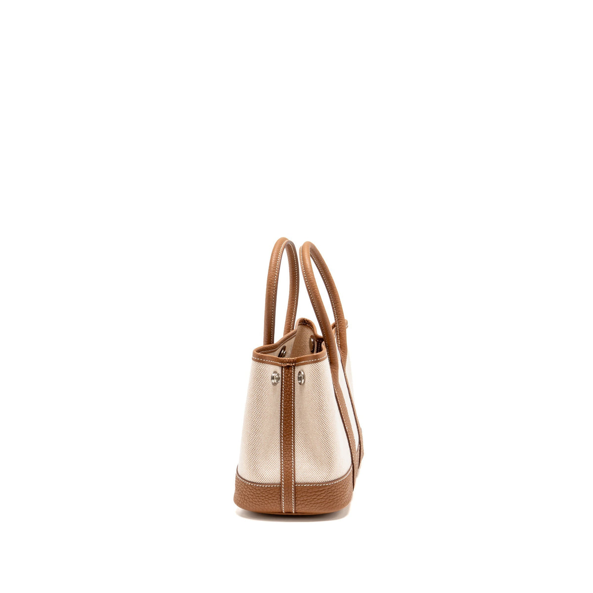 Hermes neo garden party 23 canvas/negonda ecru-beige/gold SHW