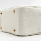 Hermes mini lindy clemence new white GHW