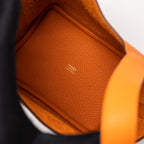 Hermes Picotin 18 Lock Bag Clemence Orange GHW
