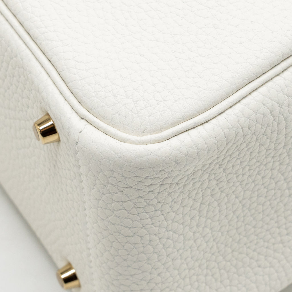 Hermes mini lindy clemence new white GHW