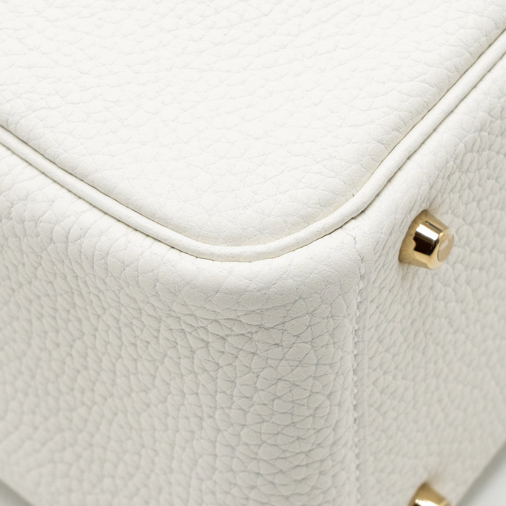 Hermes mini lindy clemence new white GHW