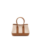 Hermes neo garden party 23 canvas/negonda ecru-beige/gold SHW