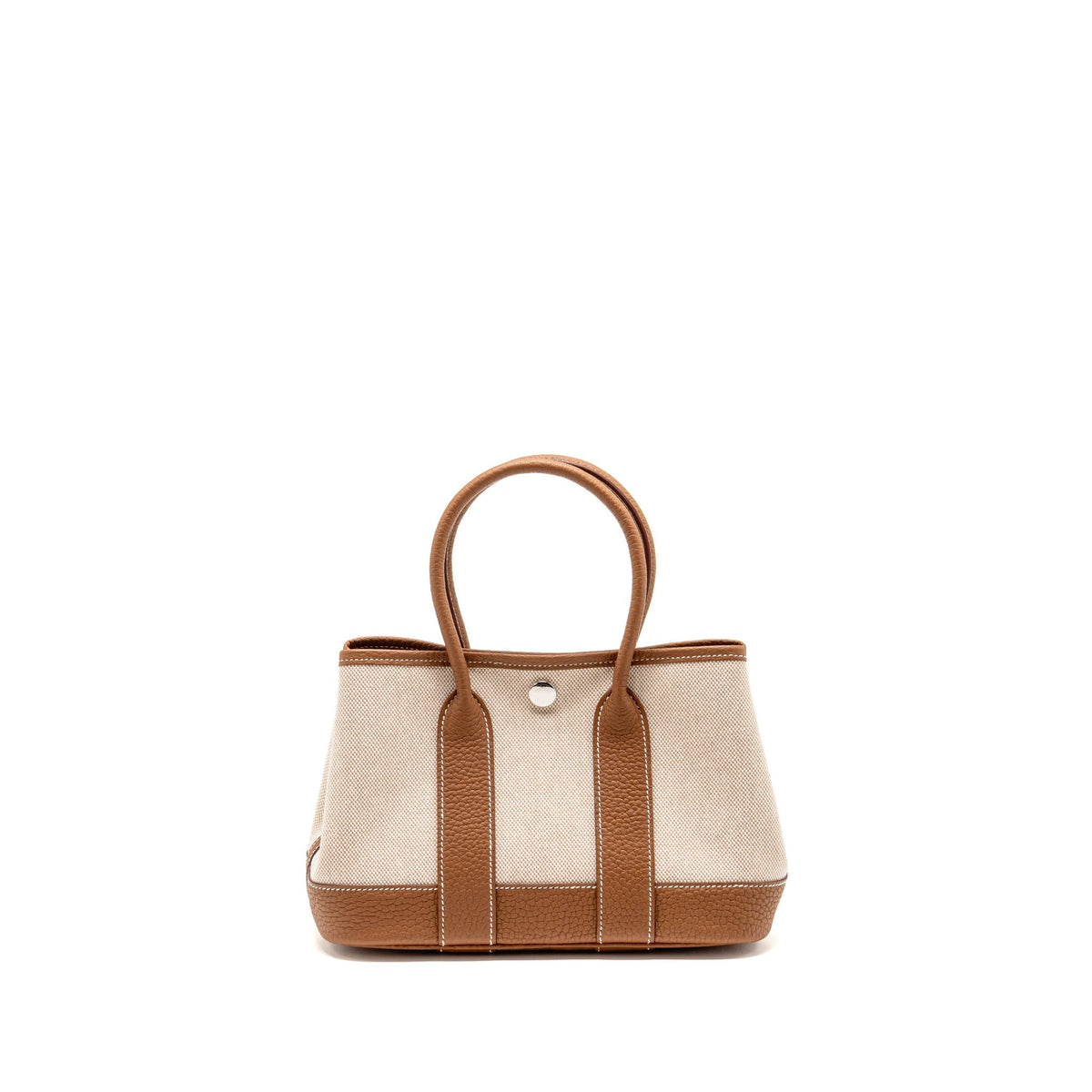 Hermes neo garden party 23 canvas/negonda ecru-beige/gold SHW