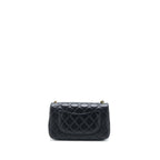 CHANEL PEARL CRUSH MINI RECTANGULAR FLAP BAG LAMBSKIN BLACK GHW